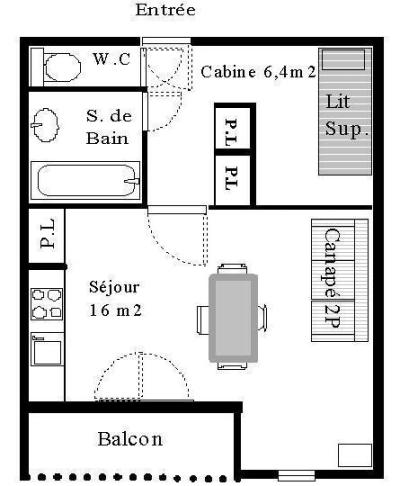 Vacanze in montagna Studio con alcova per 4 persone (STS10) - Résidence St Sébastien 2 - Aussois - Alloggio