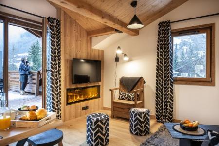 Holiday in mountain resort 4 room apartment cabin 8-10 people (Premium) - Résidence Terresens Le Flocon Blanc - La Chapelle d'Abondance - Living room