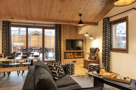 Holiday in mountain resort 4 room apartment cabin 8-10 people (Premium) - Résidence Terresens Le Flocon Blanc - La Chapelle d'Abondance - Living room