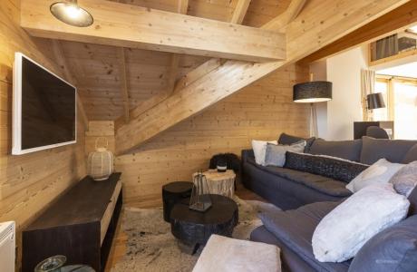 Urlaub in den Bergen 3 Zimmer Maisonettewohnung für 6-8 Personen (Premium) - Résidence Terresens Les Améthystes - Vaujany - Wohnzimmer