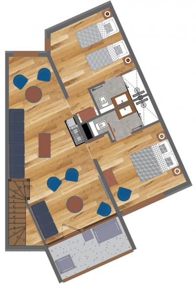 Wakacje w górach Apartament duplex 8 pokojowy 12 osób (5) - Résidence Trolles Prestige - Saint Martin de Belleville - Plan