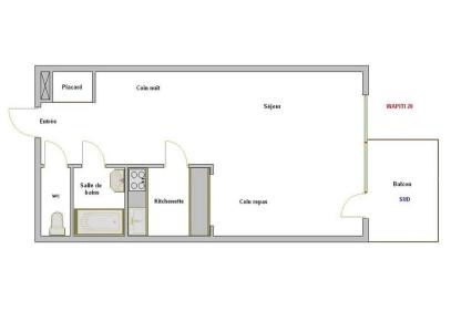 Vacances en montagne Studio 4 personnes (20) - Résidence Wapiti - La Clusaz - Plan