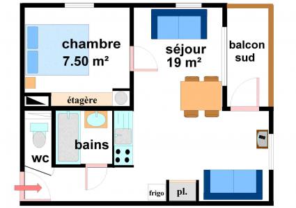 Vacances en montagne Appartement 2 pièces 4 personnes (CA11) - Résidences du Quartier Napoléon - Val Cenis - Plan