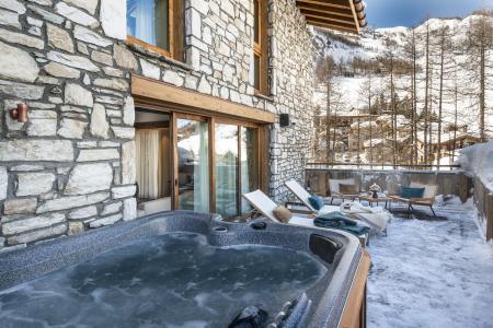 Holiday in mountain resort 5 room duplex apartment cabin 8-10 people (S1) - Silverstone - Val d'Isère - Terrace