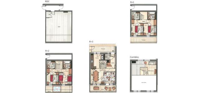 Vacanze in montagna Chalet 5 stanze per 8-10 persone (YL3) - Yellowstone Lodge - La Tania - Mappa